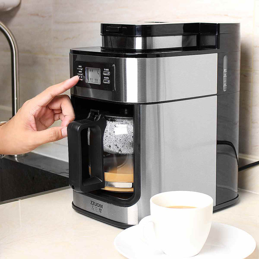 1000W Electric Coffee Maker Machine Fully-Automatic Drip Coffee Maker Tea Coffee Pot Barista Home Kitchen Appliance 1200ml 220V