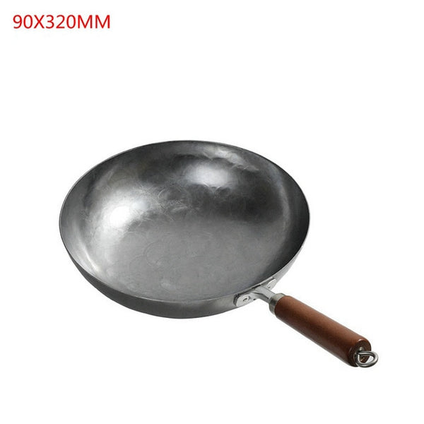 Kitchen Iron Chinese Iron Wok Wok Nonstick Pan Non-coating Gas Cooker Cookware Smokeless Cooking Pan