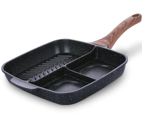 25*27cm breakfast triad titanium pan non-stick frying professional steak pan Fried pot casting general use Kitchen Cooking Tools